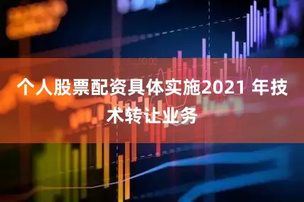 个人股票配资具体实施2021 年技术转让业务